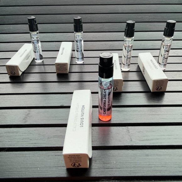 Louis Vuitton Fragrance Spray Sample Bundle + LV Card Envelope Ribbon Gift Set - Picture 3 of 10